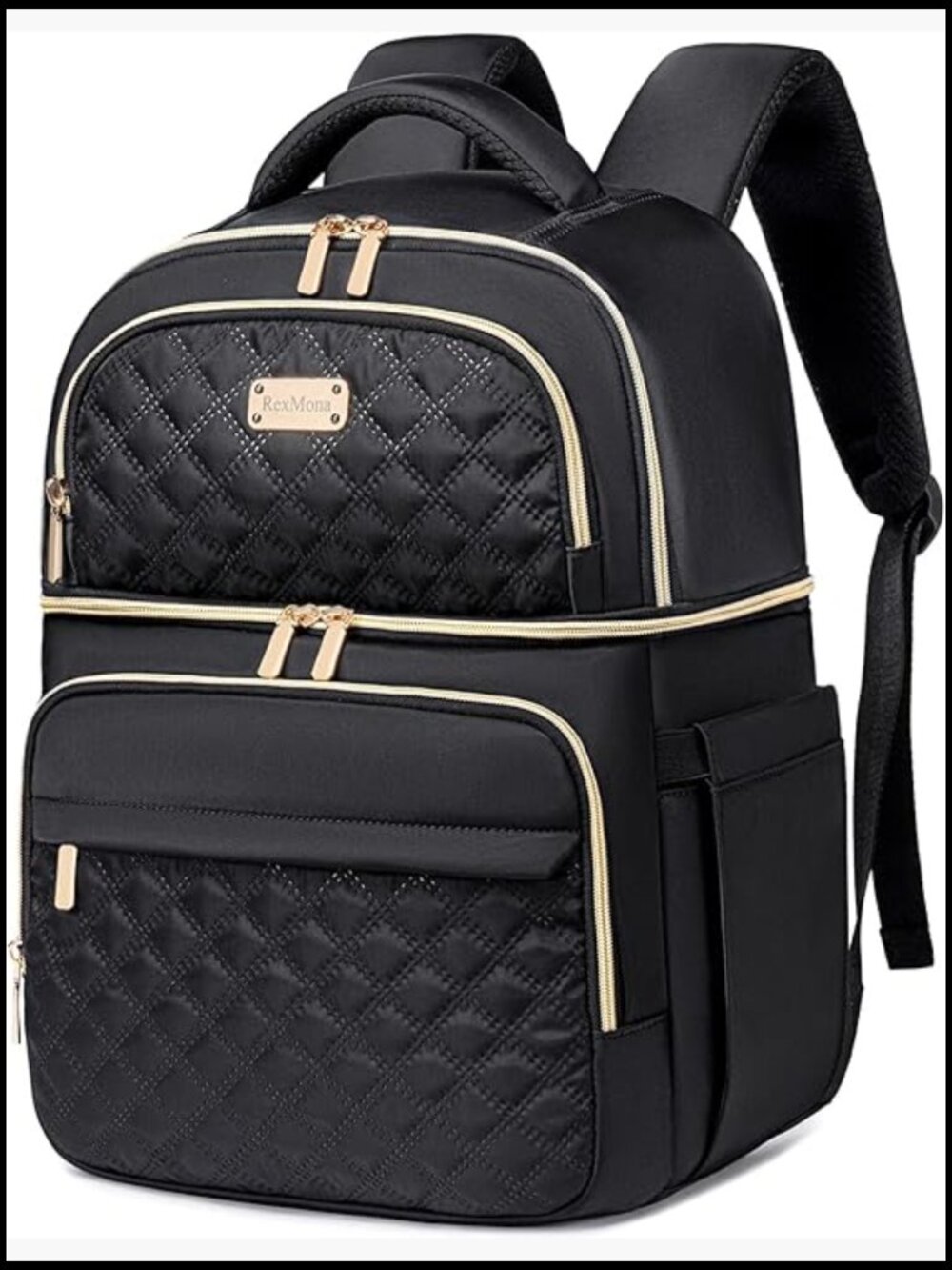 Insulated Backpack Cooler Lunch Bag Double Decker Travel Picnic Hiking Beach